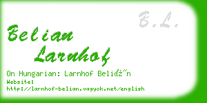 belian larnhof business card